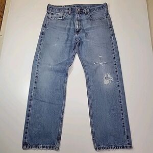 Vintage Levi's 505 Distressed Straight Leg Jeans Men's Size 34x27 - 5 Pockets